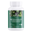 PlantFusion Vegan alta potência metilfolato 5-MTHF – Suplemento de folato de metilo sublingual de ação rápida é 6X mais absorvível - Não-GMO, suporta cardiovascular & cérebro - 60 Lozenges