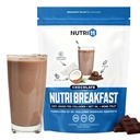 NutriBreakfast por Nutrillermo/Keto Protein Colágeno em pó com óleo MCT/MCT Oil Powder/Keto Colágeno Peptídeos com Colágeno Bovino de Feita de Grama Tipo I & III (15.9, Chocolate)