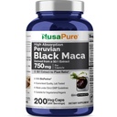 NusaPure Black Maca Root 50:1 Extracto, 750 mg Equivalente a 37.500 mg 200 Veggie Per Caps (Vegan, Non-GMO)