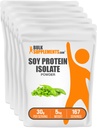 BulkSuplementos.com Soja proteína isolate pó - Vegan proteína em pó, sem sabor - Puro e sem glúten, 30g por serviço, 1 kg (2,2 lbs) (Pacote de 5)
