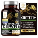 Puro Himalayan Shilajit Suplemento para homens e mulheres, [40,000MG, força máxima] Contém 50% de ácido fulvico com mais de 85 Minerais Trace para apoiar energia, cérebro e imunidade, 120 tampas Veg