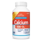 Comprimidos de cálcio 500 mg mais D3 do século 21, 400