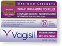 Vagisil Máxima Força Creme feminino Anti-Itch com Benzocaína para Mulheres, Ajuda a Aliviar a Infecção de Levedura Irritação, Ginecologista Testado, Fast-Acting, Acalma e Refrigera a Pele, 1 oz