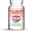 Maxi Health Coq Carnitine Complex - Coenzyme Q10 & L-Carnitine - Saúde do Coração - 60 Cápsulas - Kosher (CAR)