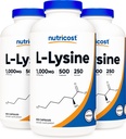 Nutricost L-Lysine 500mg (1000mg de serviço), 500 Cápsulas (3 frascos)