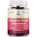 Pele de cabelo e unhas Gummies para as mulheres - Biotina de força extra e gomas de colágeno para as mulheres Hair Skin Nails Support - Não-GMO Kosher Marine Collagen Biotin 10000mcg por serviço (45 dias)