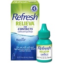 Refresque Relieva para contatos Lubrificantes gotas de olho para olhos secos, 0,27 Fl Oz estéril