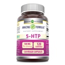 Fórmulas surpreendentes 5-HTP (Hydroxytryptophan) Suplemento 100 Mg Por Servindo Cápsulas Veggie (Síndrome não-GMO)
