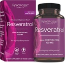 Reservage Beauty, Resveratrol 100 mg, Suplemento Antioxidante para Saúde do Coração e Celular, Suporta Envelhecimento Saudável e Sistema Imune, Paleo, Keto, 60 Cápsulas (60 Servimentos)