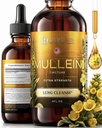 Mullein Leaf Extract for Lung Cleanse and Health - Mullein Drops Made in USA - Lung Support Supplement - Herbal Respiratory Support - Mullein Extract Tintura 4 Fl Oz