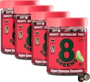 8Greens Supergreens Gummies Super Greens Powder Superfood Gummy para Metabolismo, Imunidade e Foco, Enzimas Digestivas de Saúde, Orgânico: chlorela, espirulina, Aloe Vera, Apple Flavor, 200 Contagem