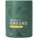 Sports Research® Organic Anapple Coconut Greens - Saúde Digestiva, Energia Natural e Apoio ao Mood* - Certificado em pó orgânico - 20 Servings