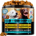 Vitaminas dos olhos para cães - Dog Vision Supplement for Tear Stains, Dog Eye Care, Imune Support - Vitamina С, Cenoura, Óleo de Peixe, Lutein - 180 mastigações macias com sabor de pato - para todas as raças e idades