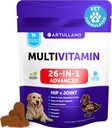 20 em 1 cão multivitamínico com glucosamina - Vitaminas e suplementos para cães mastigáveis - Senior & Puppy Multivitamin Chews para Pet Hip & Apoio Conjunto, Imunidade, Mobilidade, Pele, Digestão - 70 Doces Macio