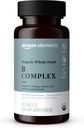Elementos Organic Whole Food B Complex, 98% Whole Food Source, Dietary e outros ingredientes derivados de alimentos integrais, 60 comprimidos