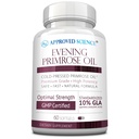 Aprovado Ciência Evening Primrose Oil - força máxima - frio prensado - 10% GLA - equilíbrio hormonal, pele e saúde do coração - 60 Softgels - Todos naturais
