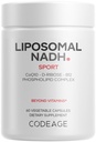 Código Lipossômico NADH+ Suplemento - NADH, Vitamina B12, D-Ribose como Bioenergia Ribose, CoQ10-2-Fornecimento de Mês - Entrega lipossómica - β-Nicotinamida Adenina Dinucleotídeo Comprimidos - Não-GMO - 60 Cápsulas