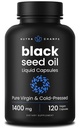 NutraChamps Black Seed Oil Orgânico Frio Pressionado □ 120 Vegan Softgel □ Virgin Nigella Sativa Pills com Vitamina E & Thymoquinone