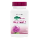 Natures Plus Herbal Actives Milk Thistle, Extended Release - 500mg, 80% Silymarin, 30 comprimidos vegetarianos - sem glúten - 30 Servings