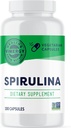 Cápsulas de espirulina virergia – Proteína vegetal concentrada Suporta Saúde Imune & Função cardiovascular – Vegan, Kosher, Gluten-Free – 180 Cápsulas