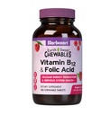 Bluebonnet Nutrição Terra Doce Vitamina B12 1000 mcg & Ácido Fólico 400mcg Saúde e Energia do cérebro* Vitaminas para mulheres e homens - Vegan, Framboesa sem glúten B 12 Vitamina - 180 comprimidos mastigáveis
