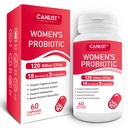 Mulheres Probióticos120 bilhões UFCs 18 Strains 3 Prebióticos & Enzimas Digestivas Contém Prebiótico Orgânico Cranberry Saúde Digestiva & Imune Suporte Não-GMO Soja Leite Glúten Livre