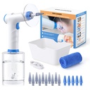 Remoção de cera de ouvido, Kit de limpeza de ouvido elétrico com luz, FSA-HSA-Eligível, Kit de irrigação de ouvido com 4 modos de pressão, Kit de lavagem de ouvido seguro e eficaz com limpador de ouvido - inclui bacia, toalha e 15 pontas