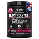 Zeal Naturals Electrolyte Powder Recovery Drink (90 Servings ) w 0 Açúcar + BCAAs + B-Vitamins Eletrolyte Supplement w Potassium Zinc & Magnésio para Hidratação - Keto Electrolytes