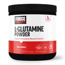 FORCE FACTOR L-Glutamina pó para pós-treino Recuperação, Recuperação muscular, Função muscular saudável, e Imunidade, 5000mg/5g Suplemento de Glutamina, Vegan, Não-GMO, 60 Servings