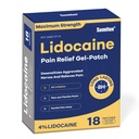 Sumifun 4% Lidocaine Pain Relief Patches - OTC Força Máxima - Flexível & Longo-Lasting, 18-Count Lidocaine Patches para Costas, Pescoço, Músculo, Dor articular - Patch Dor não perfumada