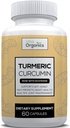 Curcumina cúrmica 1300mg - Apoio à Junta e Inflamação Extra-Forte - Alta Absorção com Extracto de Pimenta Negra - Suplemento de Suporte Conjunto de Curcuminóides 95% - 60 Cápsulas