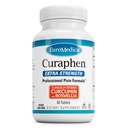 EuroMedica Curaphen Força extra - Curcumina & Boswellia Suplemento para Apoio à Circulação Saudável - Suplemento Acúrmico para Juntas de Apoio, Saúde Muscular e Produção de Endorfina - 60 Comprimidos