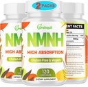 Sublingual NMNH 500mg (Dihidronicotinamida Mononucleotídeo) (240 Servings, NMNH 500mg por serviço) NAD Suplemento para aumentar os níveis NAD à medida que envelhecemos, para o envelhecimento, energia, imunidade, foco - 2 Pack