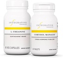 Pacote Terapêutico Integrativo com Gerente de Cortisol, 30 Tablets & L-Theanina, 60 Cápsulas - Gerente de Cortisol para suporte ao estresse com Ashwagandha* - L-Theanina para apoiar um estado relaxado*