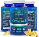 Omega 3 Fish Oil 2.000 mg - High EPA 820 mg + DHA 620 mg - 180 Triple Strength Arrotos Lemon Flavored Softgels