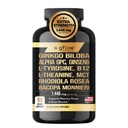 Ginkgo Biloba Alpha GPC Suplemento com Panax Ginseng L Tyrosine com L Theanina, Bacopa monnieri, Rhodiola Rosea, Phosphatidylserina, B12, MCT, DMAE - Complexo