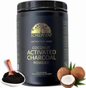 Pó de carvão orgânico ativado de coco ideal para apoiar a pele, corpo, saúde oral, branqueamento dos dentes (suplemento dietético)