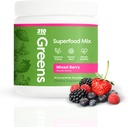 310 Nutrition Orgânico Superfood Greens Powder – Super Green Powder Supplement with Daily Greens Spirulina, Enzimas Vegetais & Antioxidantes – Immunity Boost – Mixed Berry, 30 Servings