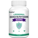 Orgabay lipossomal Quercetina Phytosome 1600 mg,Bromelain 200mg,Zinc 30mg,Vitamina C Açafrão 40 mg,Absorção mais elevada,Complexo de Quercetina, 60 Softgels