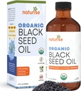 Óleo de semente preta orgânica (Nigella Sativa, semente de cume) não-GMO prensado frio, 8 oz garrafa de vidro fonte de ácidos gordos essenciais, Omega 3 6 9'