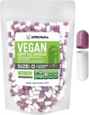 XPRS Nutra Tamanho 0 Cápsulas Vazias - 100 Contagem Cápsulas Veganas Vazias - Comprimidos Vegetarianos DIY Enchimento de Cápsulas Vegetais - Veggie Pill Caps para Do-It-Yourself Suplementos (Lavander/White)