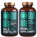 Suplemento de fertilidade masculina WILD FUEL e comprimidos de ferro com fertilidade de ácido fólico e pacote pré-natal