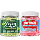 Vegan Omega 3 chicletes + chicletes de butirato de açúcar livre
