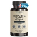 VINATURA Pao Pereira + PAU D'Arco, Astragalus - 1300MG Serving, USA Made & Tested, Stem Cells and Imune Support, 60 Cápsulas