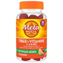Suplemento de fibra de metamucil 72 chicletes, fibra + vitaminas C,D & B12 no Açúcar adicionado, Suporta cicatriz digestiva + suporte saúde imune, Citrus Berry sabor.