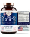 Suplemento de apoio PMS para mulheres com Chasteberry, Maca Root, Ashwagandha - Relief período, Bloating alívio para mulheres, Suporte de humor, Hormone equilíbrio Suplementos de ervas - 30 dia, 60 Cápsulas Vegan