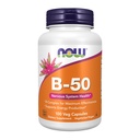 Now Foods Supplements, Vitamina B-50 mg, Produção de Energia*, Saúde do Sistema Nervoso*, 100 Cápsulas Veg