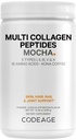 Codeage Multi Colágeno Peptídeos Proteína Pó - Chocolate Mocha Café instantâneo - Gourmet Knoa Coffee Drink & Shake - Colágeno Tipo I, II, III, V & X - Grama-Fed, Hidrolisado, Não-GMO - 14.39oz
