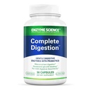 Enzyme Science Complete Digestion - Enzimas digestivas para mulheres e homens com probióticos - 3-in1 Gut Health Support for Digestion - Saúde digestiva - Enzimas digestivas y probióticos - 30 Cápsulas