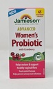 Jamieson Advanced Women's Probiótico com Cranberry, Ajuda Suporte e Restauração Saudável Flora Vaginal - 65 Cápsulas Vegetarianas